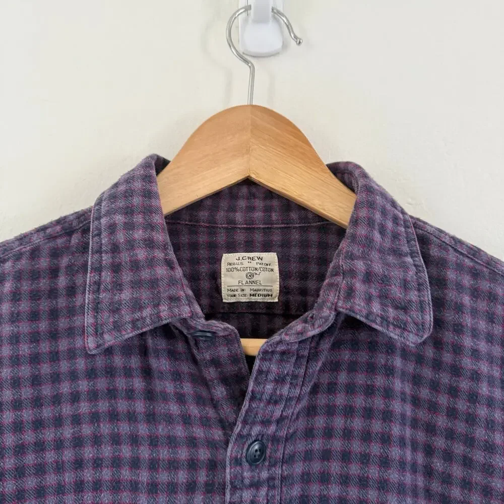 J. Crew 100% Cotton Flannel Long Sleeve Button Front Shirt‎ Men's Size Medium - Picture 6 of 7